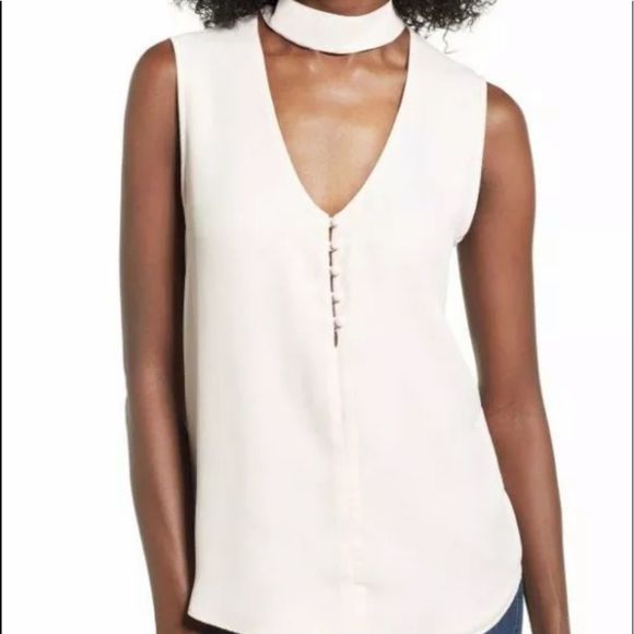 Wayf Tops - WAYF pink sleeveless top V-Neck XS 7324
